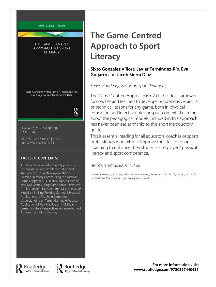 Pdf The Game Centred Approach To Sport Literacy