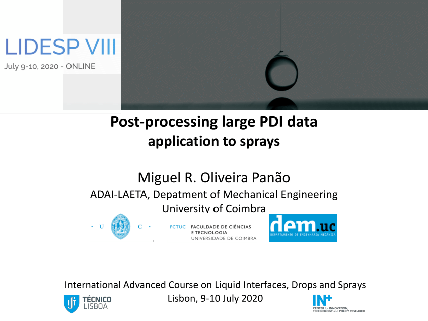 (PDF) Post-processing large PDI data application to sprays