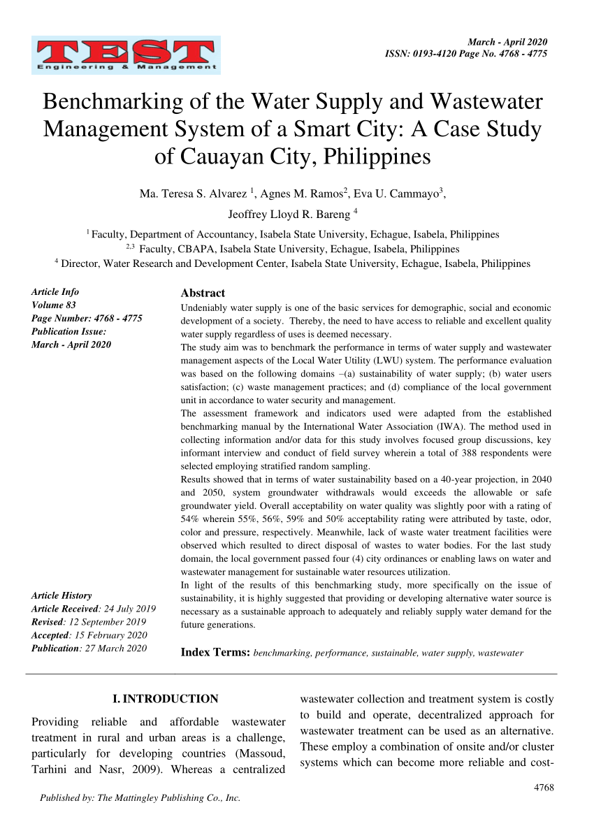 case study of water supply in the philippines