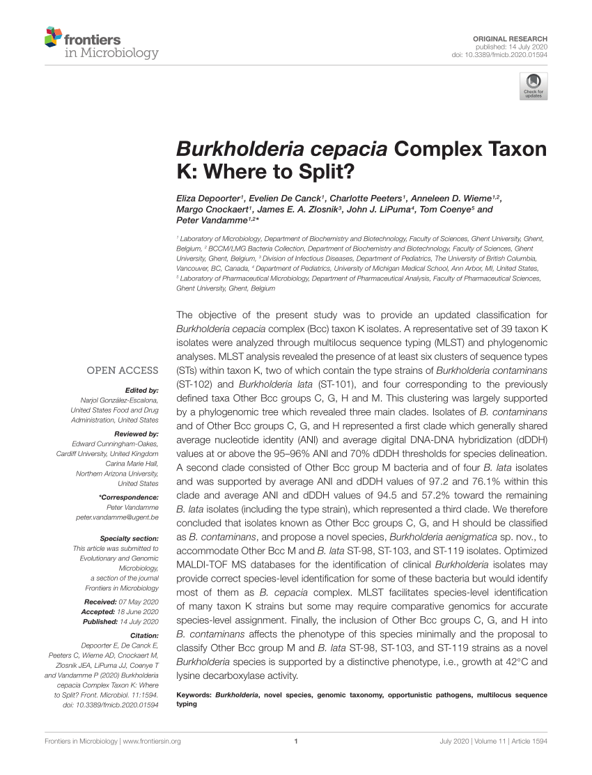 Frontiers  Burkholderia cepacia infection in children without cystic  fibrosis: a clinical analysis of 50 cases