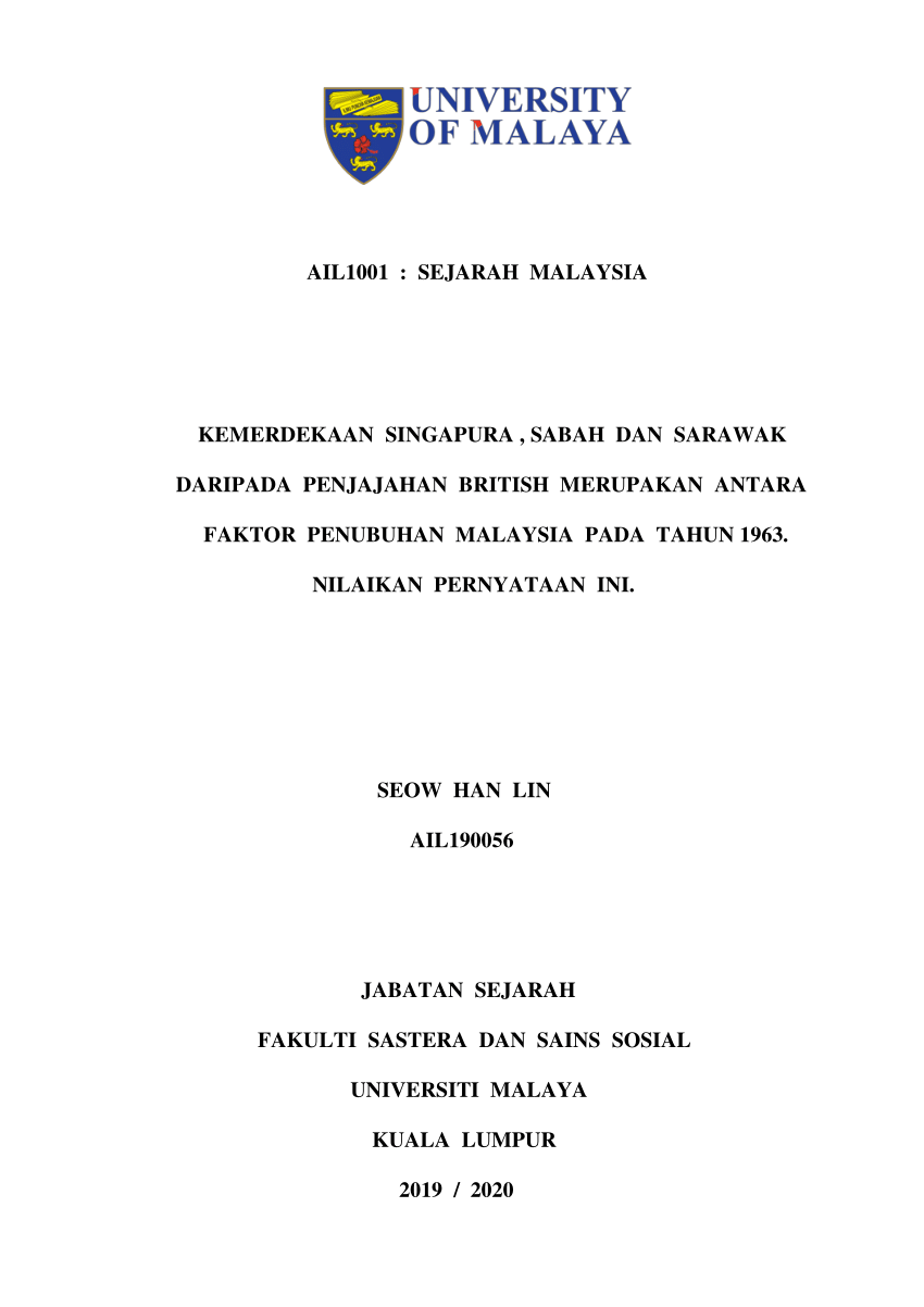 16 september 1963 malaysia peristiwa penting