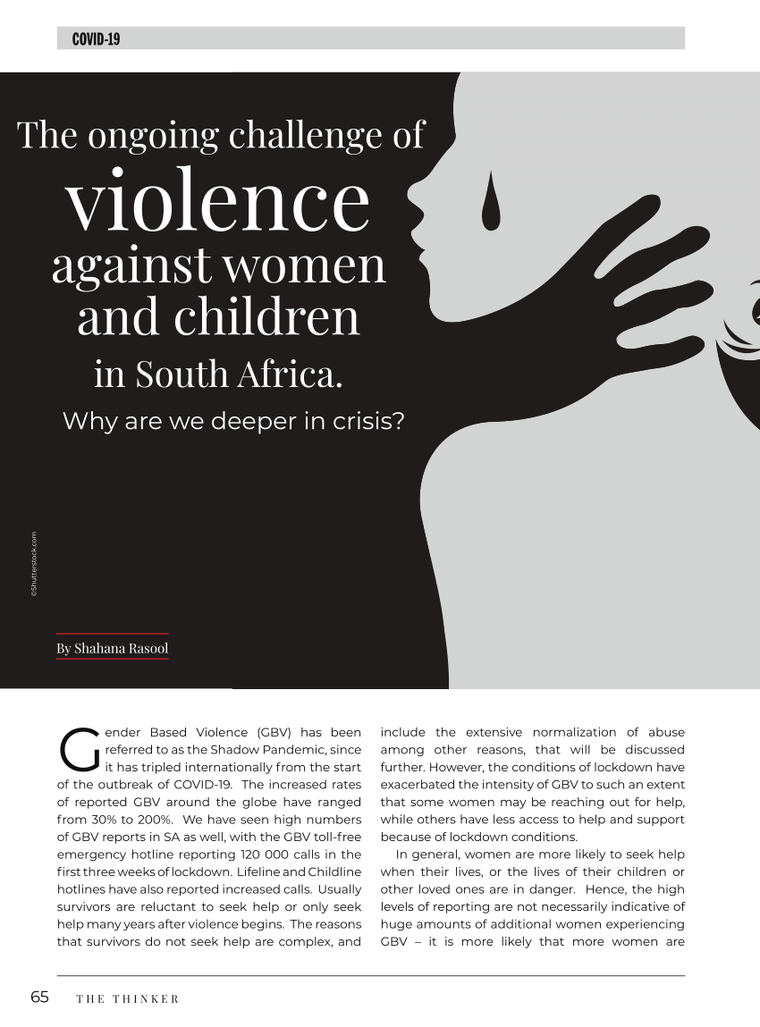 two causes of gender based violence in south africa essay