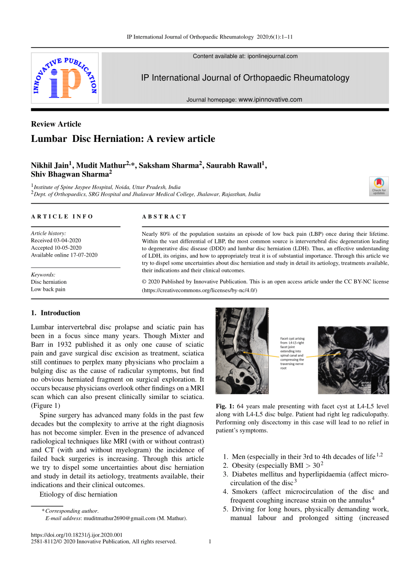 All Herniated Disc Articles