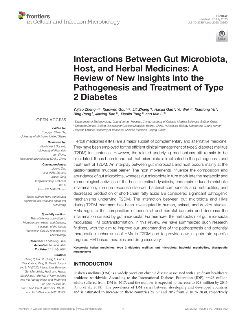 PDF) Interactions Between Gut Microbiota, Host, and Herbal 