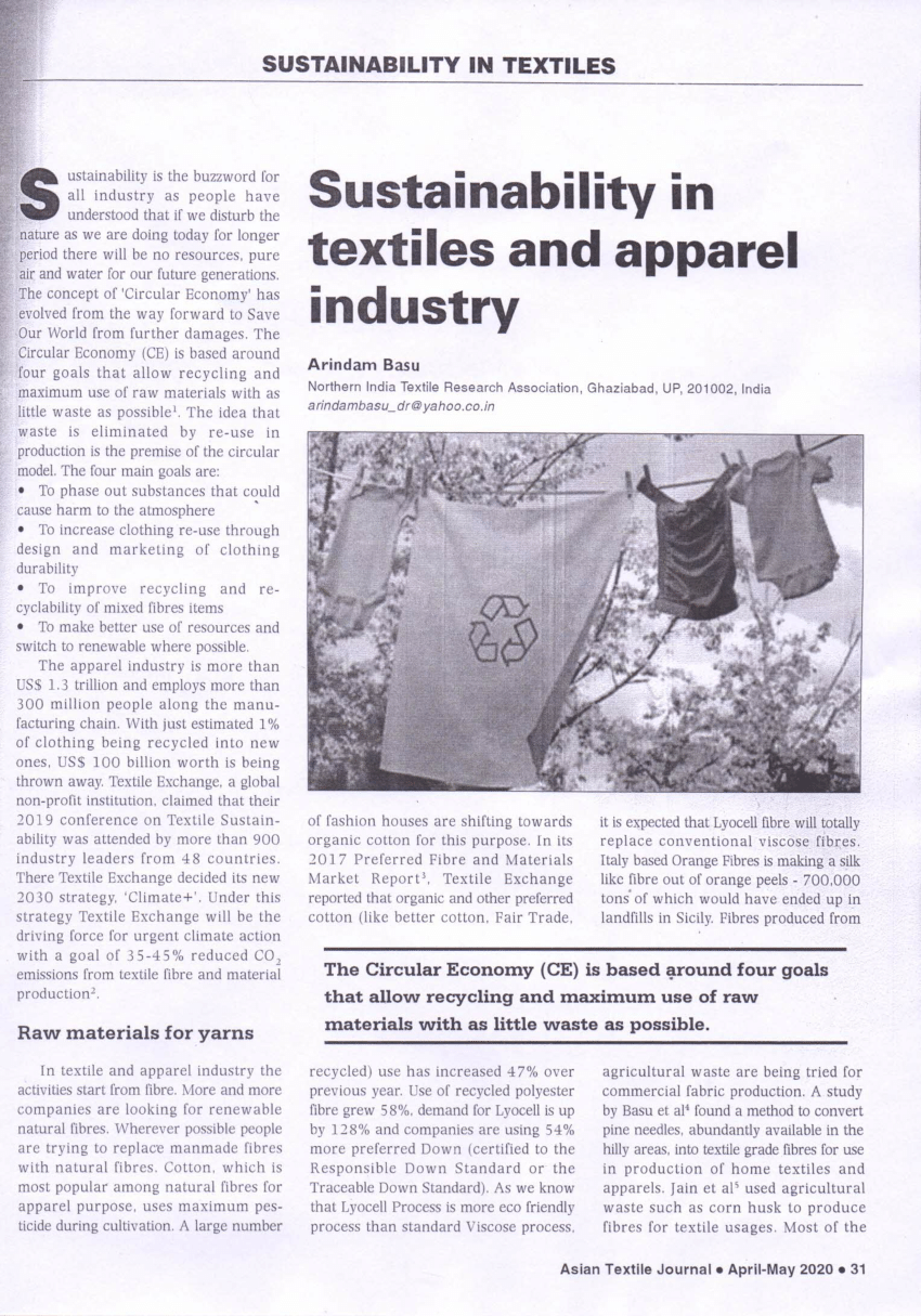 Organic Cotton – A Sustainable Solution for the Fashion Industry - Textile  Magazine, Textile News, Apparel News, Fashion News