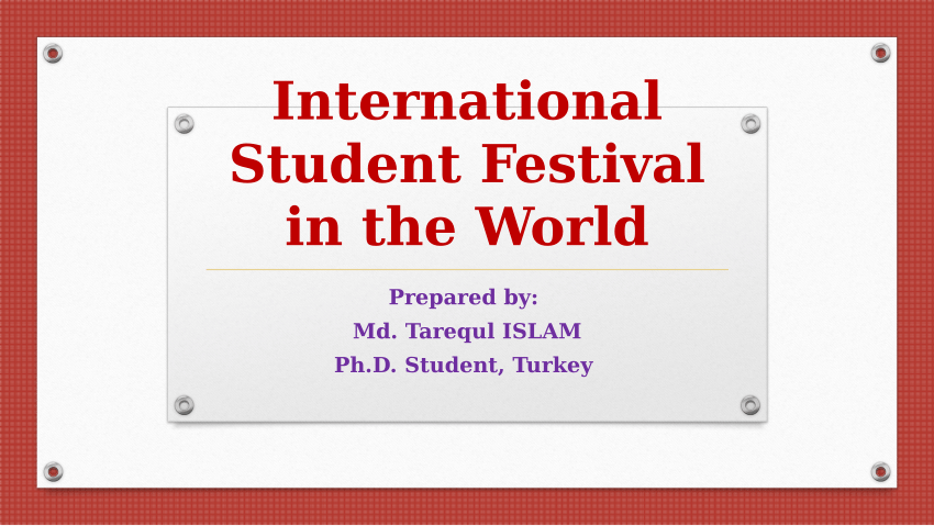 PDF) International Student Festival in the World