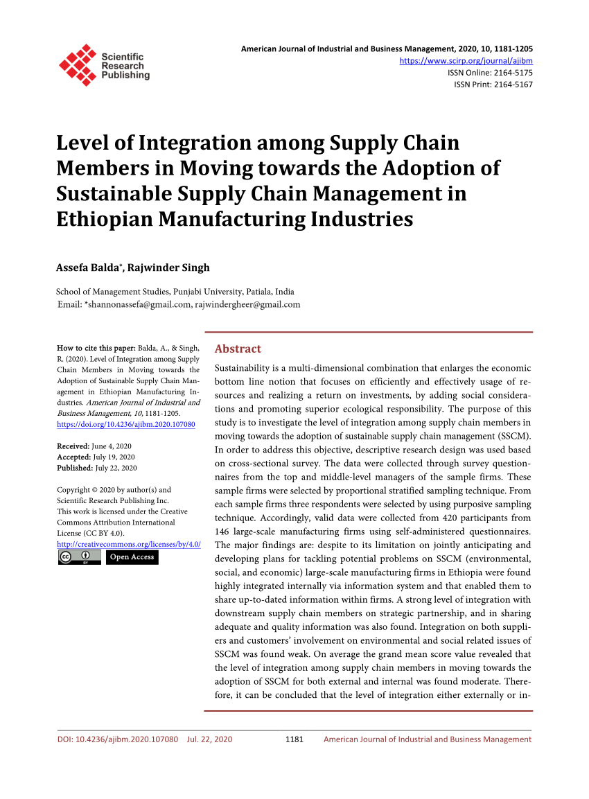 thesis on supply chain management in ethiopia pdf
