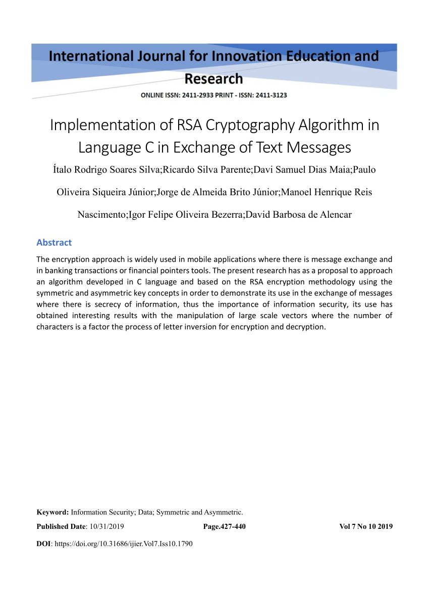 rsa implementation in c