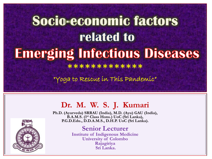 Pdf Socio Economic Factors Related To Emerging Infectious Diseases Yoga To Rescue In This Pandemic