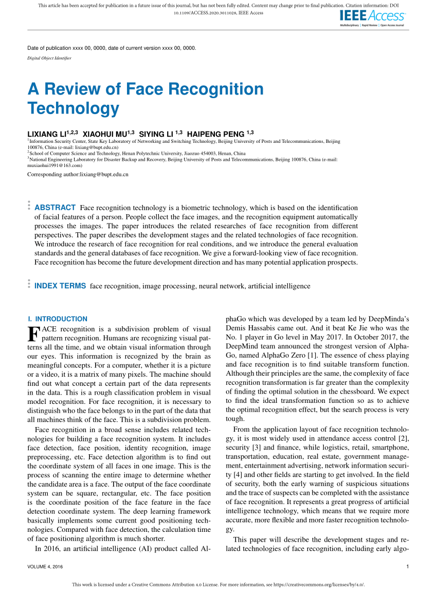facial recognition essay