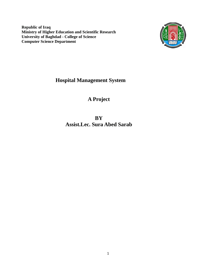 hospital management system dissertation