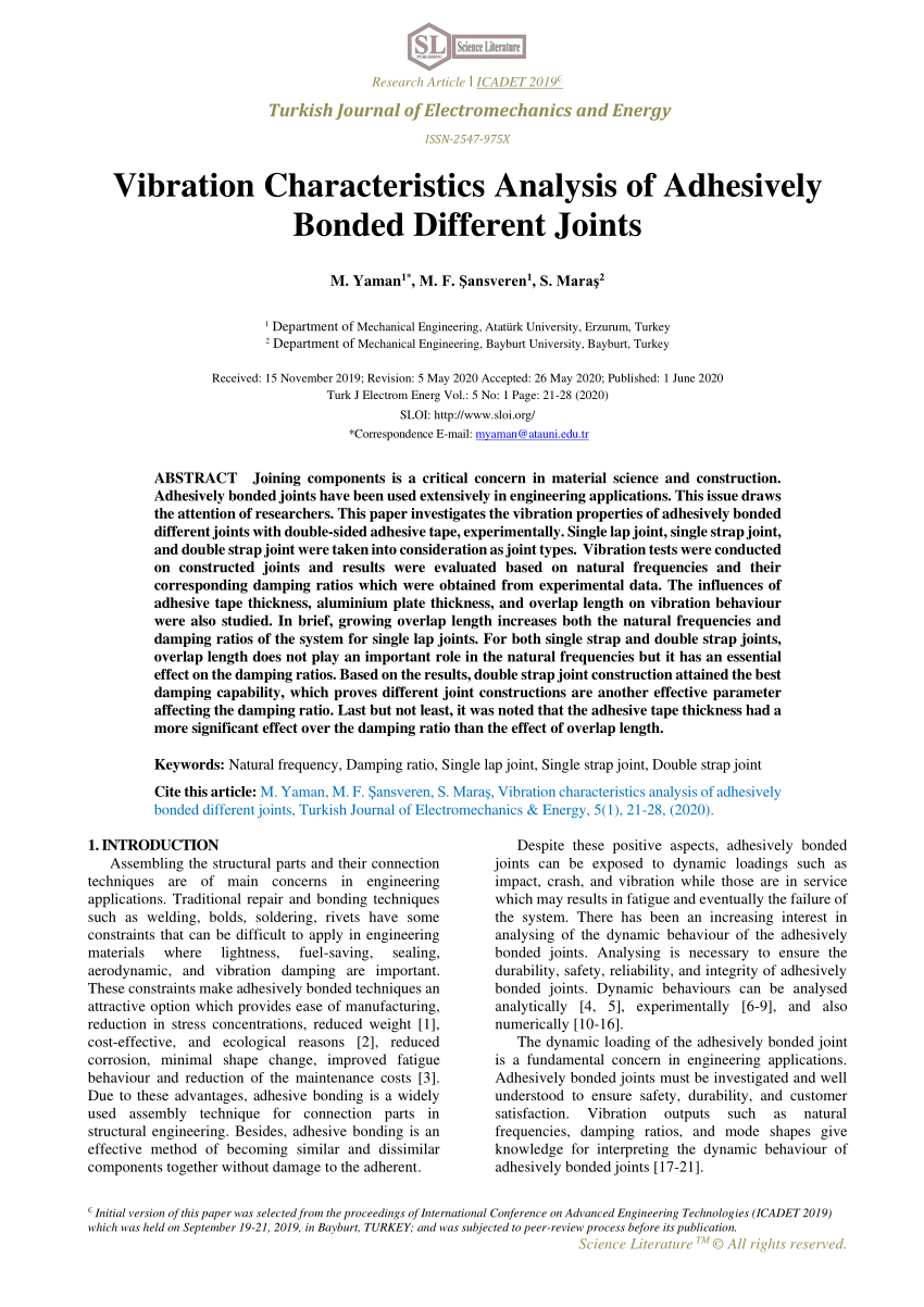 PDF] Analysis of an adhesively bonded single-strap joint