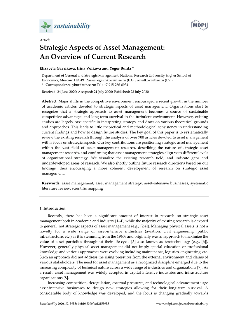dissertation topics on asset management