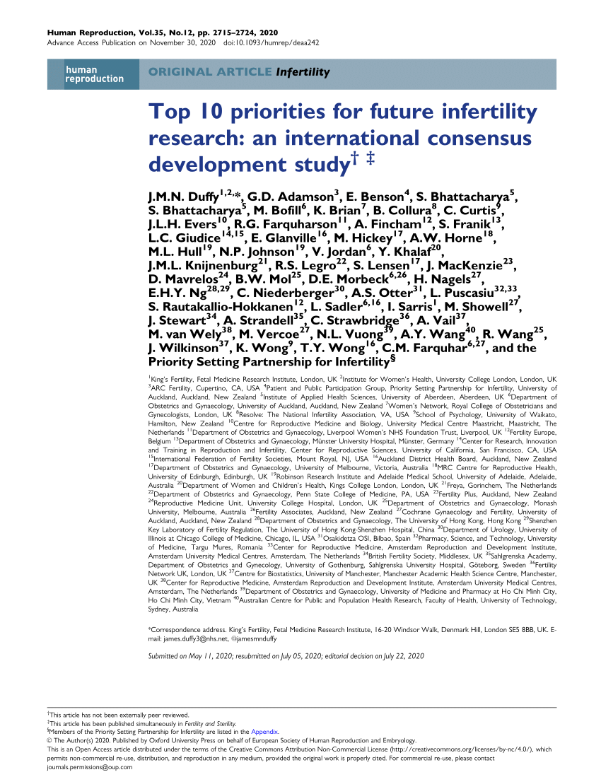 the impact of technology on infertility research paper