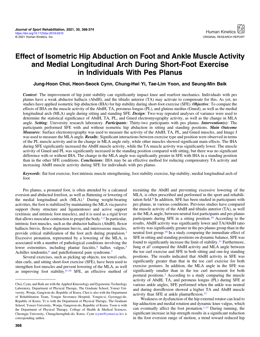 Differences in trunk and lower extremity muscle activity during