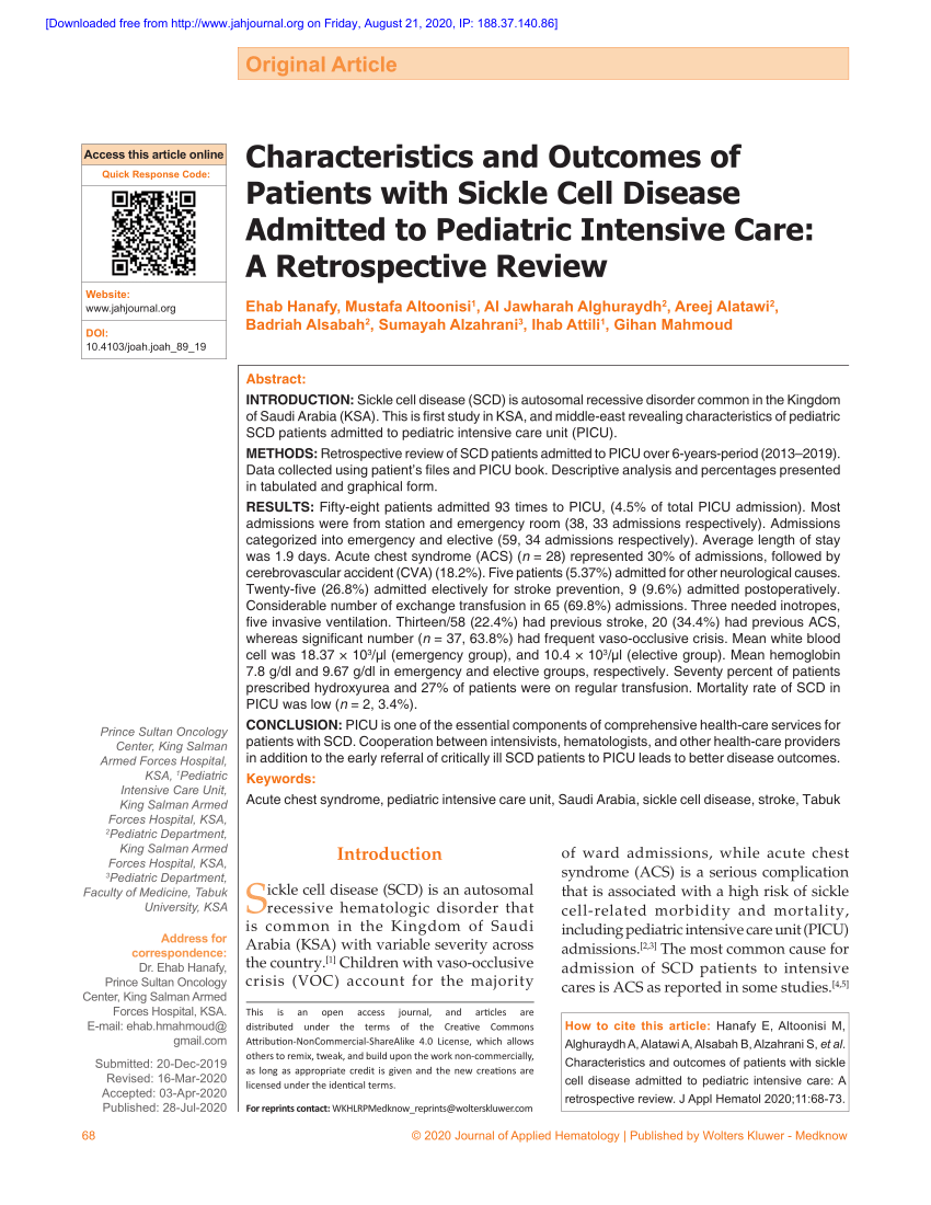 sickle cell research report