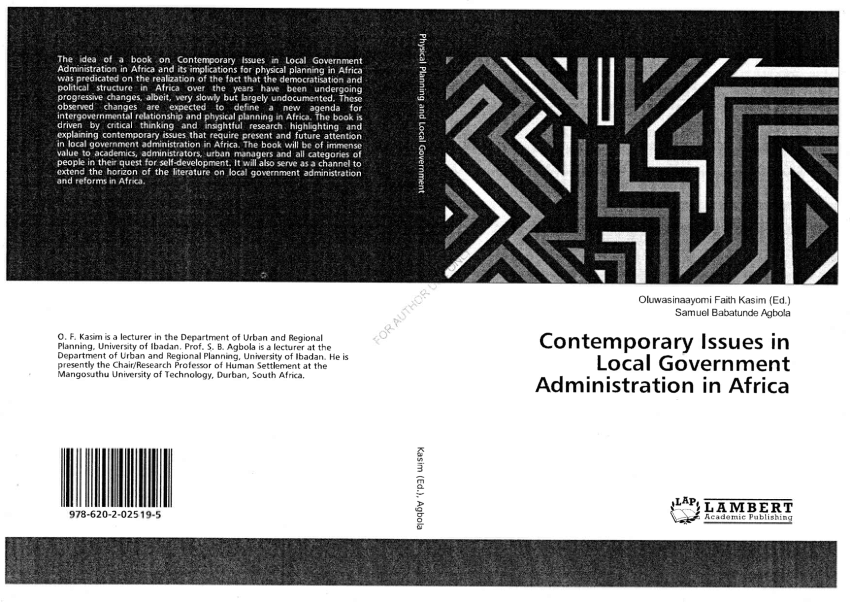 Pdf) Local Government Administration And Physical (Development) Planning In  Africa