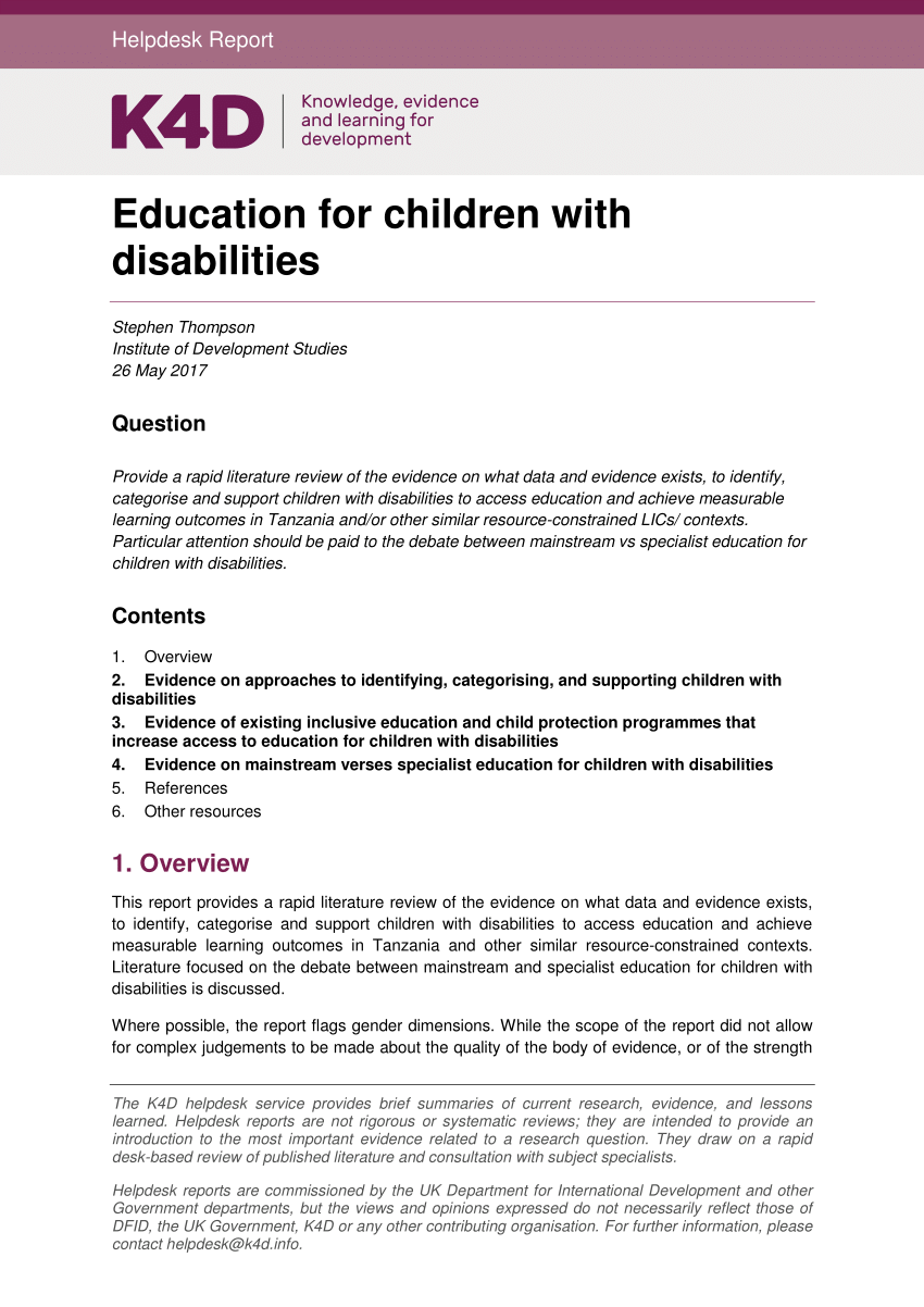 case study on child with learning disability