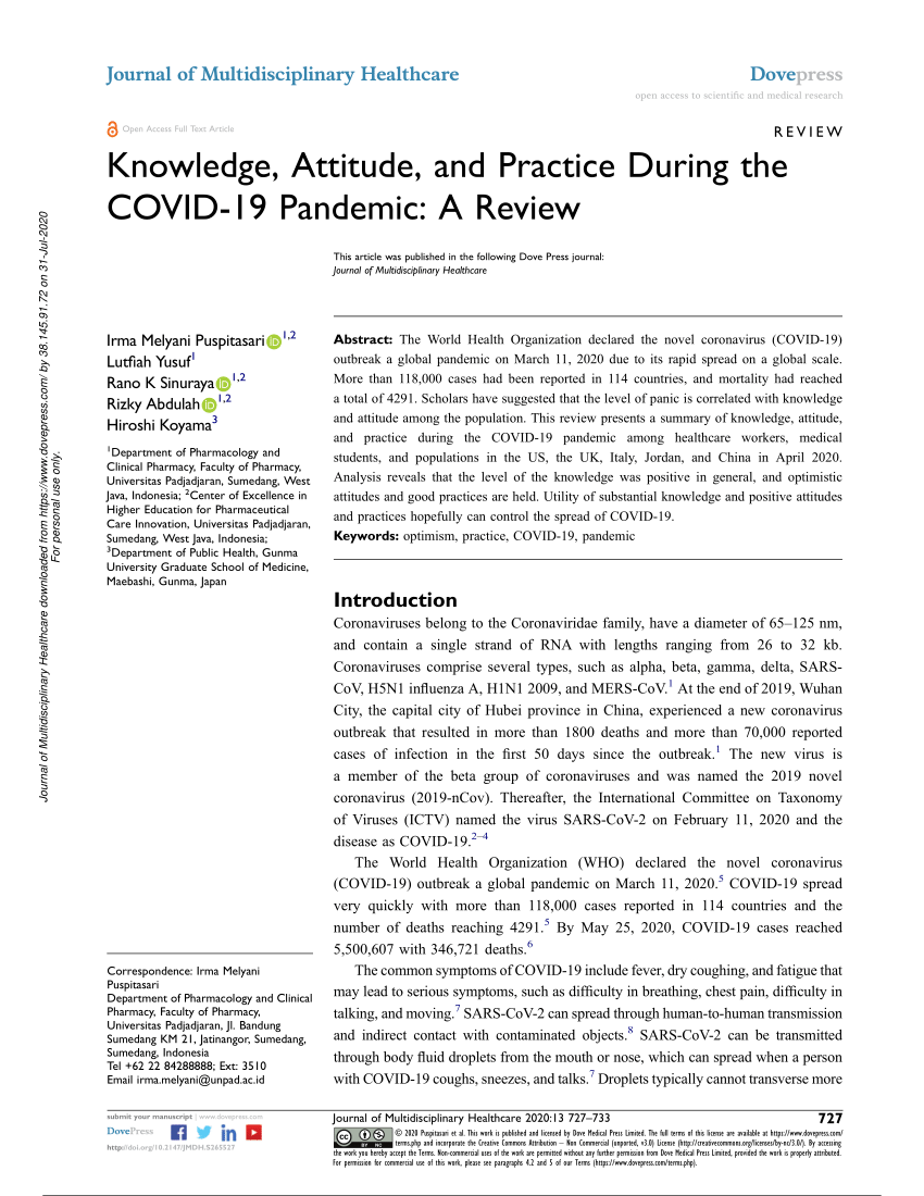 research topics on knowledge attitude and practice