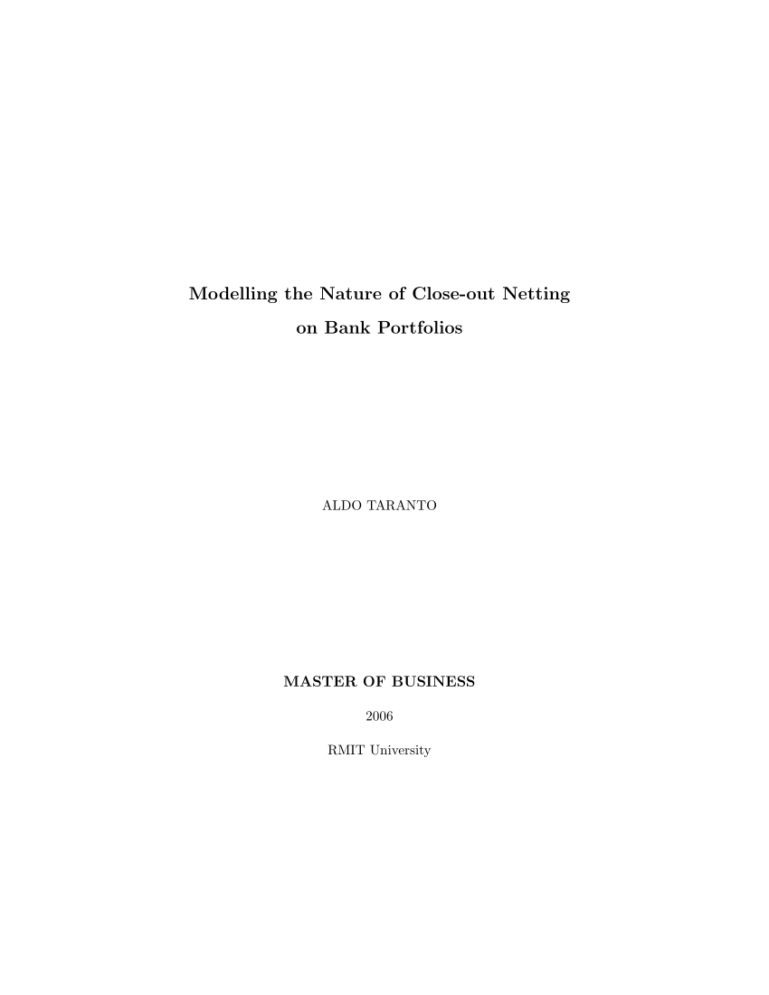 thesis in mathematical finance