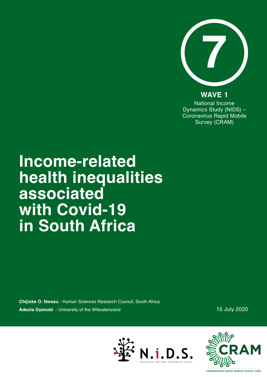 Pdf Income Related Health Inequalities Associated With Covid 19 In South Africa
