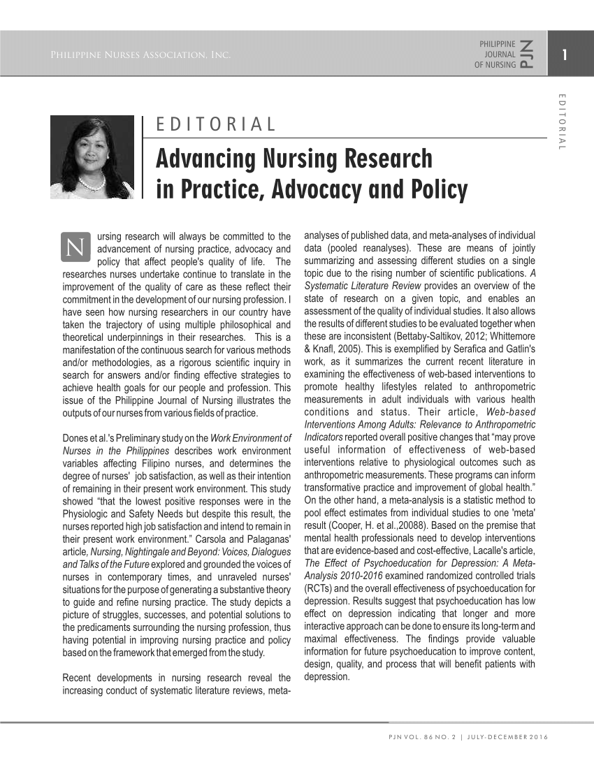 current nursing research article