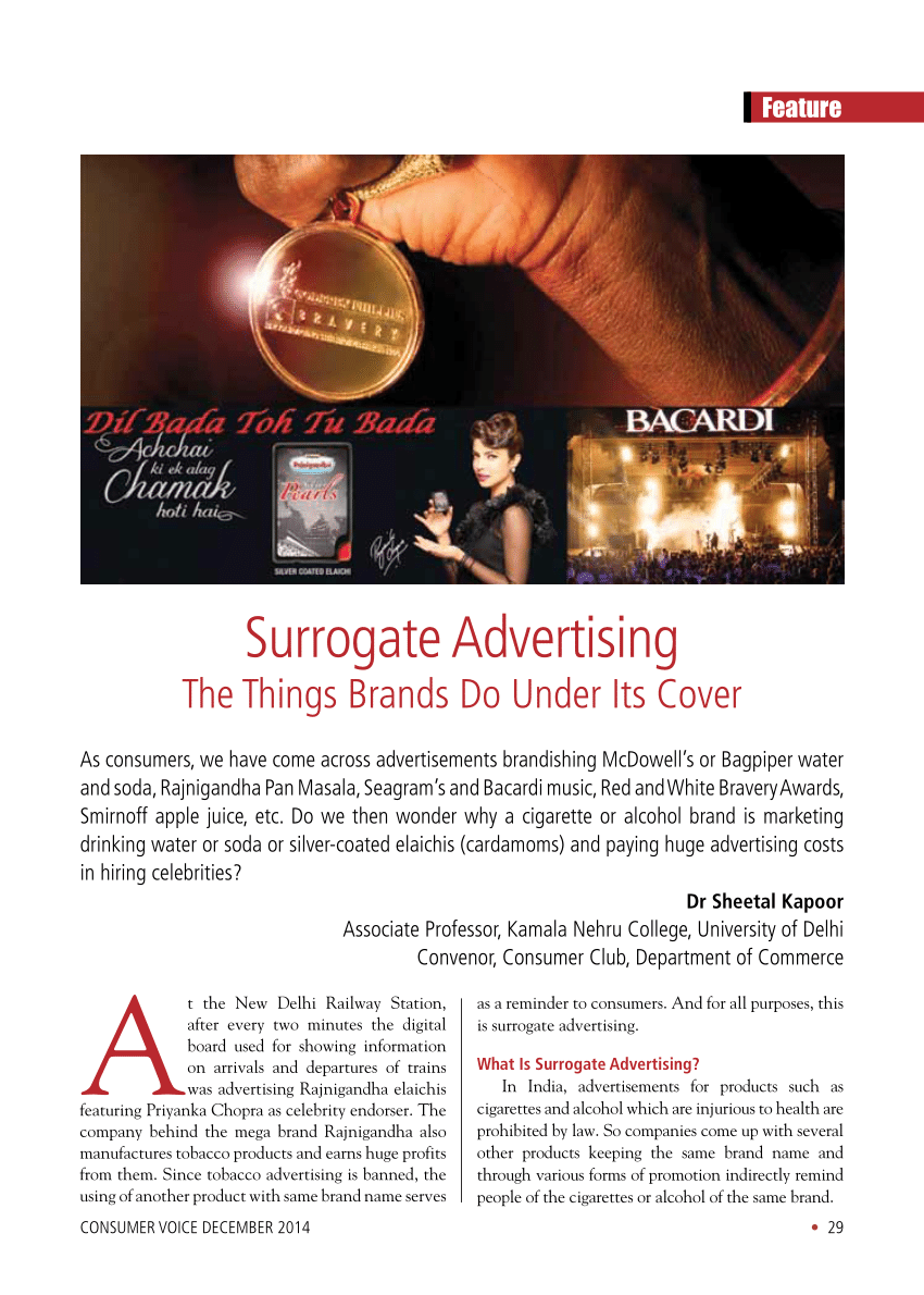 surrogate advertising and its impact