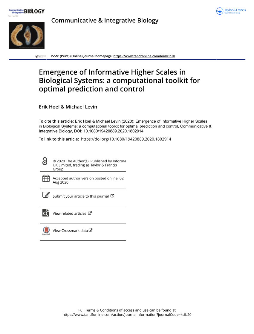 Full article: Emergence of informative higher scales in biological