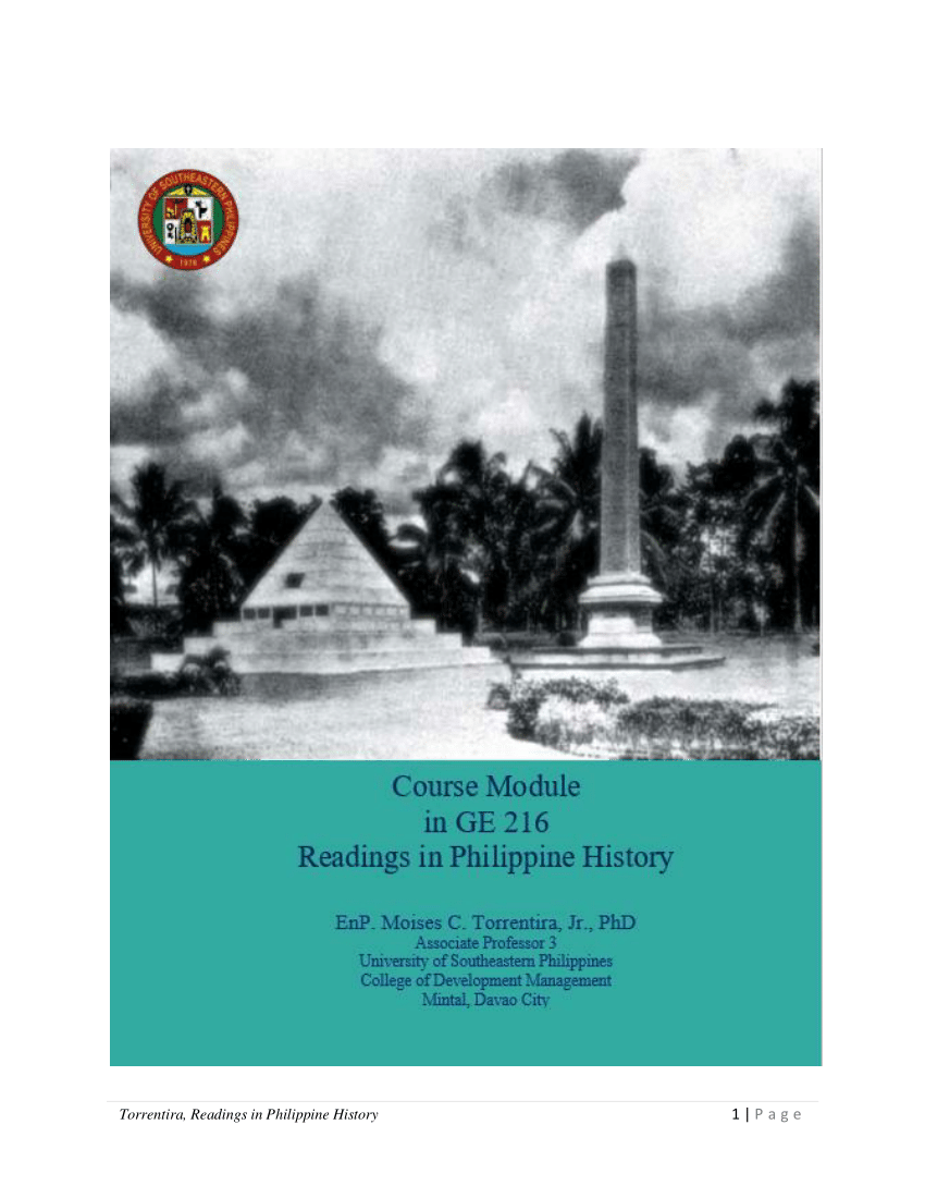 Pdf Torrentira Readings In Philippine History Course Module