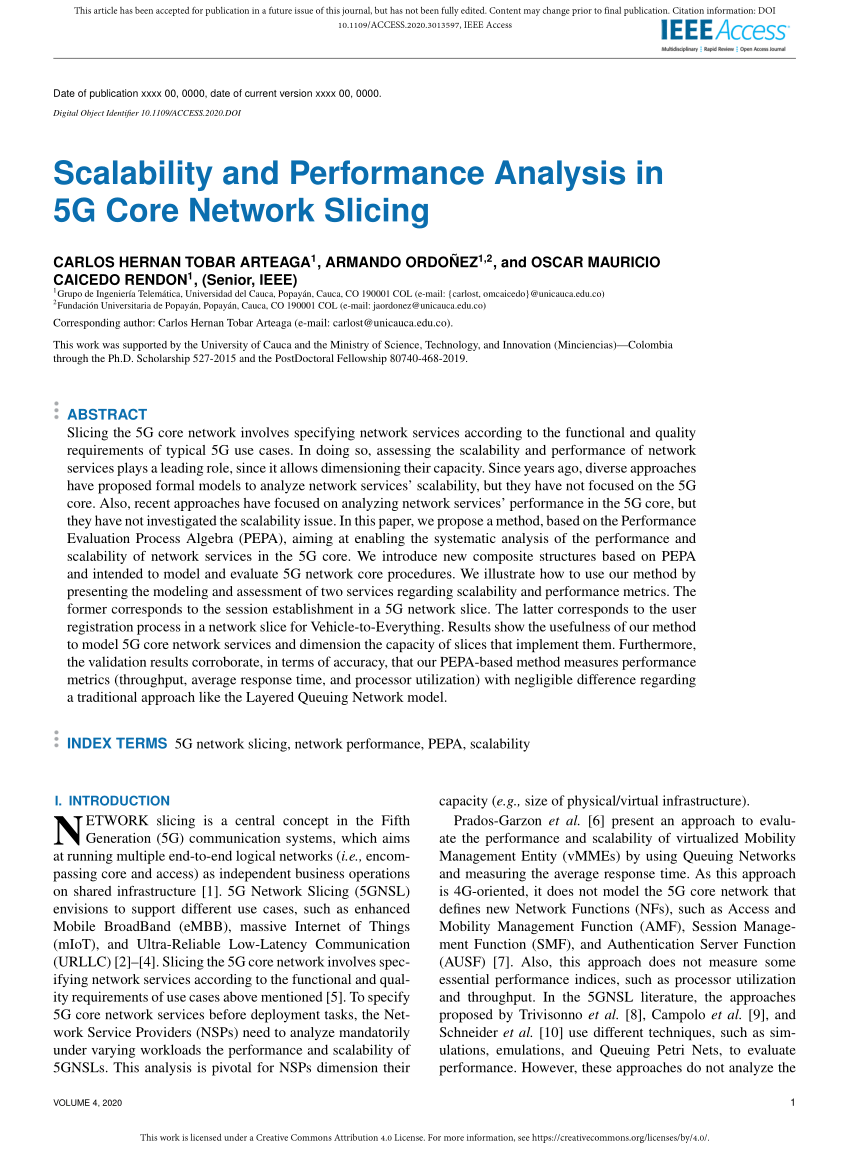 PDF) Scalability and Performance Analysis in 5G Core Network Slicing