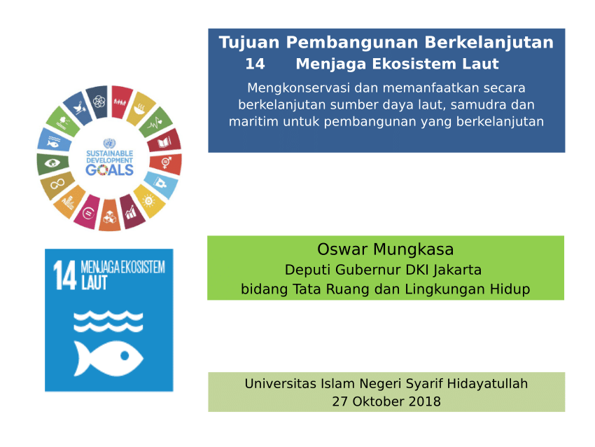 Pdf Tujuan Pembangunan Berkelanjutan 14 Menjaga Ekosistem Laut