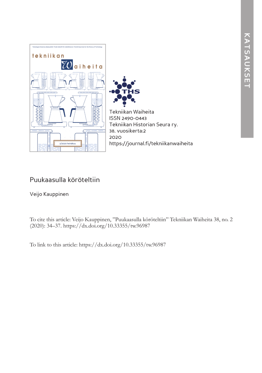 PDF) Puukaasulla köröteltiin