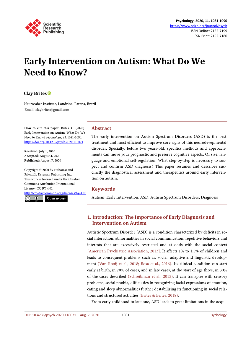 early intervention case study