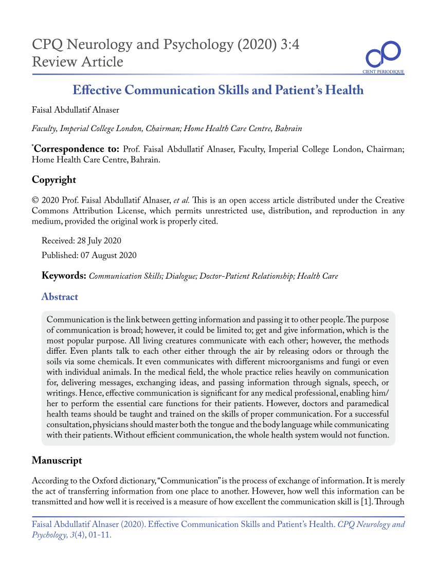 research paper on communication skills pdf