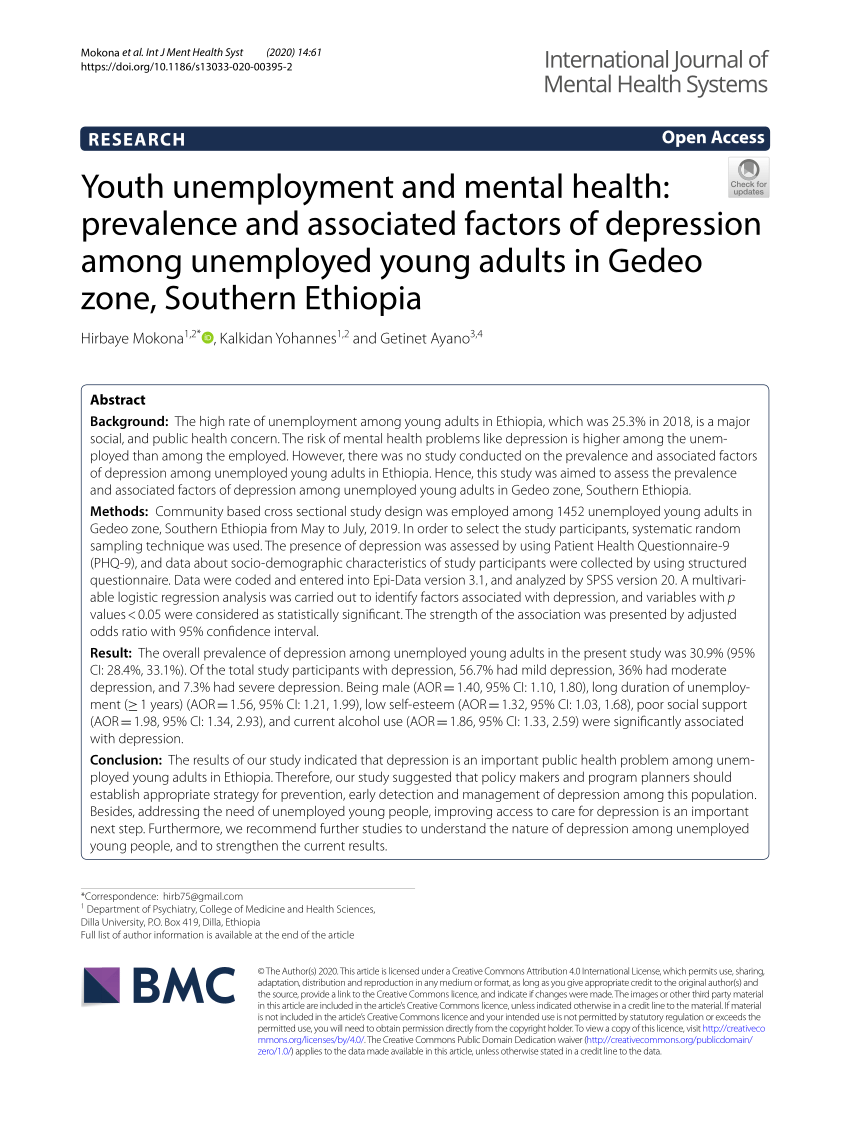 research proposal on unemployment in ethiopia pdf