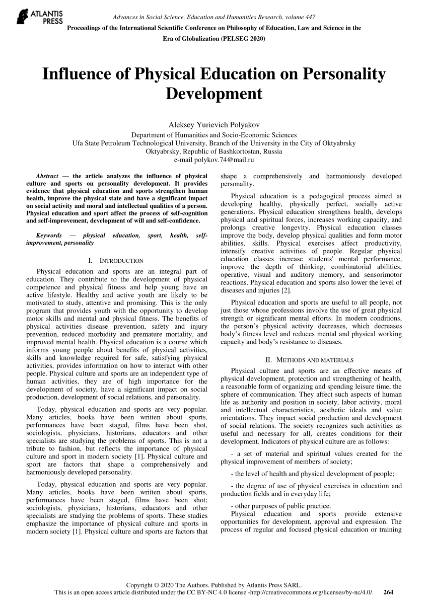 social development in physical education essay