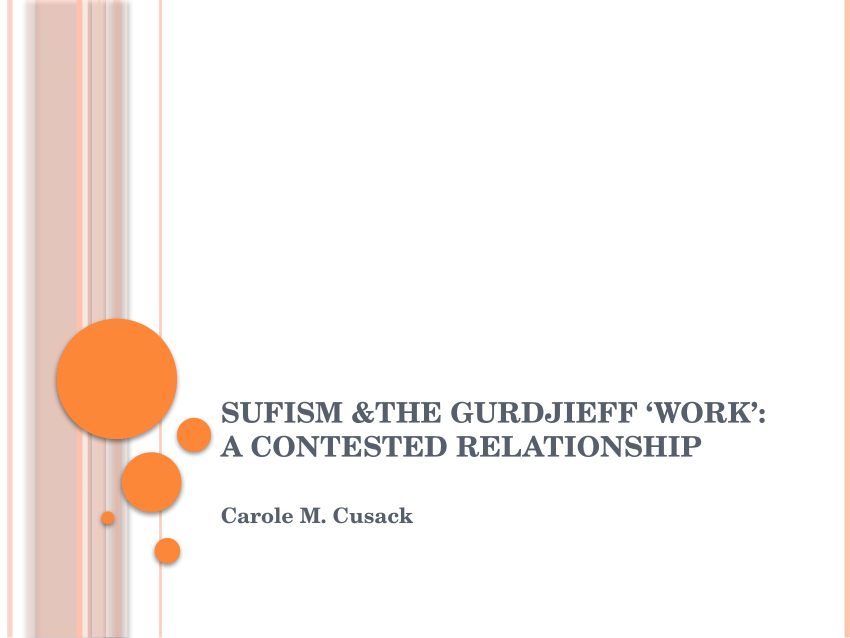 PDF) Gurdjieff and Sufism: A Contested Relationship