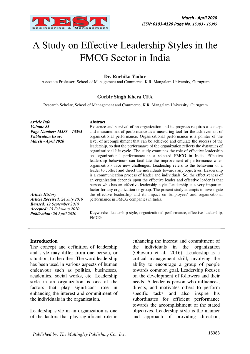 research paper on fmcg sector in india