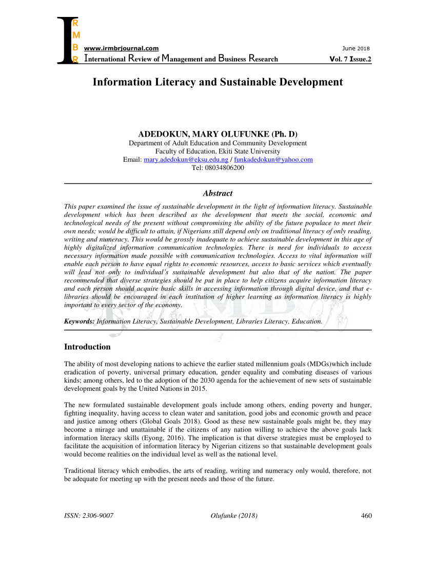 Media and information literacy for the Sustainable Development Goals