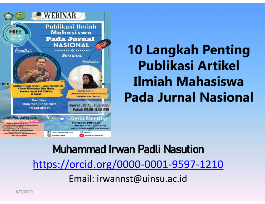 (PDF) 10 Langkah Penting Publikasi Artikel Ilmiah Mahasiswa Pada Jurnal