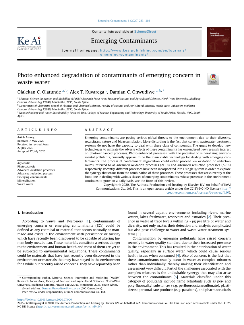 Recent advances in application of UV light-emitting diodes for degrading  organic pollutants in water through advanced oxidation processes: A review  - ScienceDirect