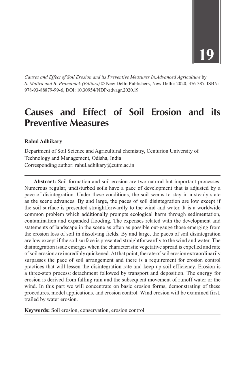 essay on soil erosion