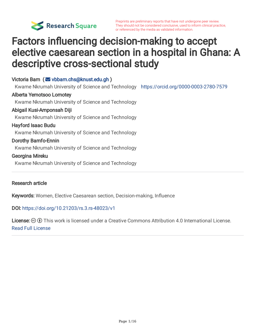 literature review on caesarean section in ghana