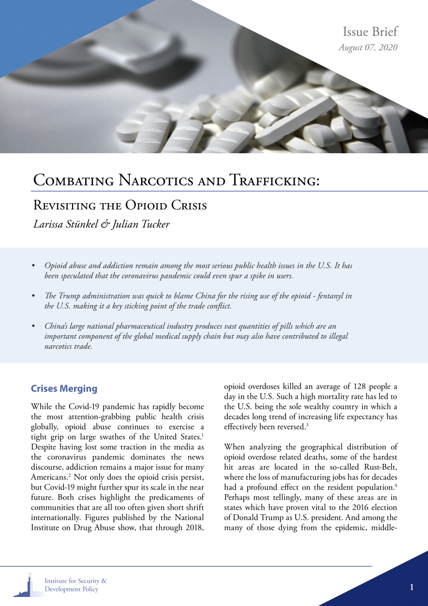 Pdf Combating Narcotics And Trafficking Revisiting The Opioid Crisis