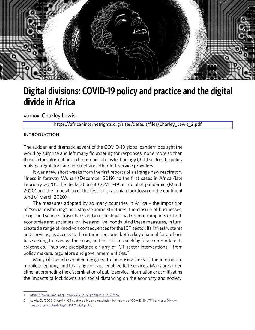 PDF) Digital divisions: COVID-19 policy and practice and the