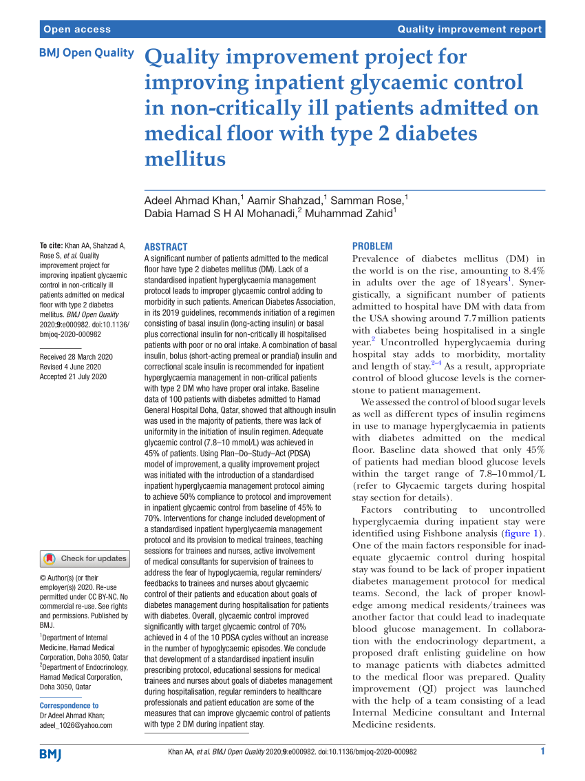 Inpatient Diabetes Guideline for Adult Non-Critically Ill Patients - NCBI  Bookshelf