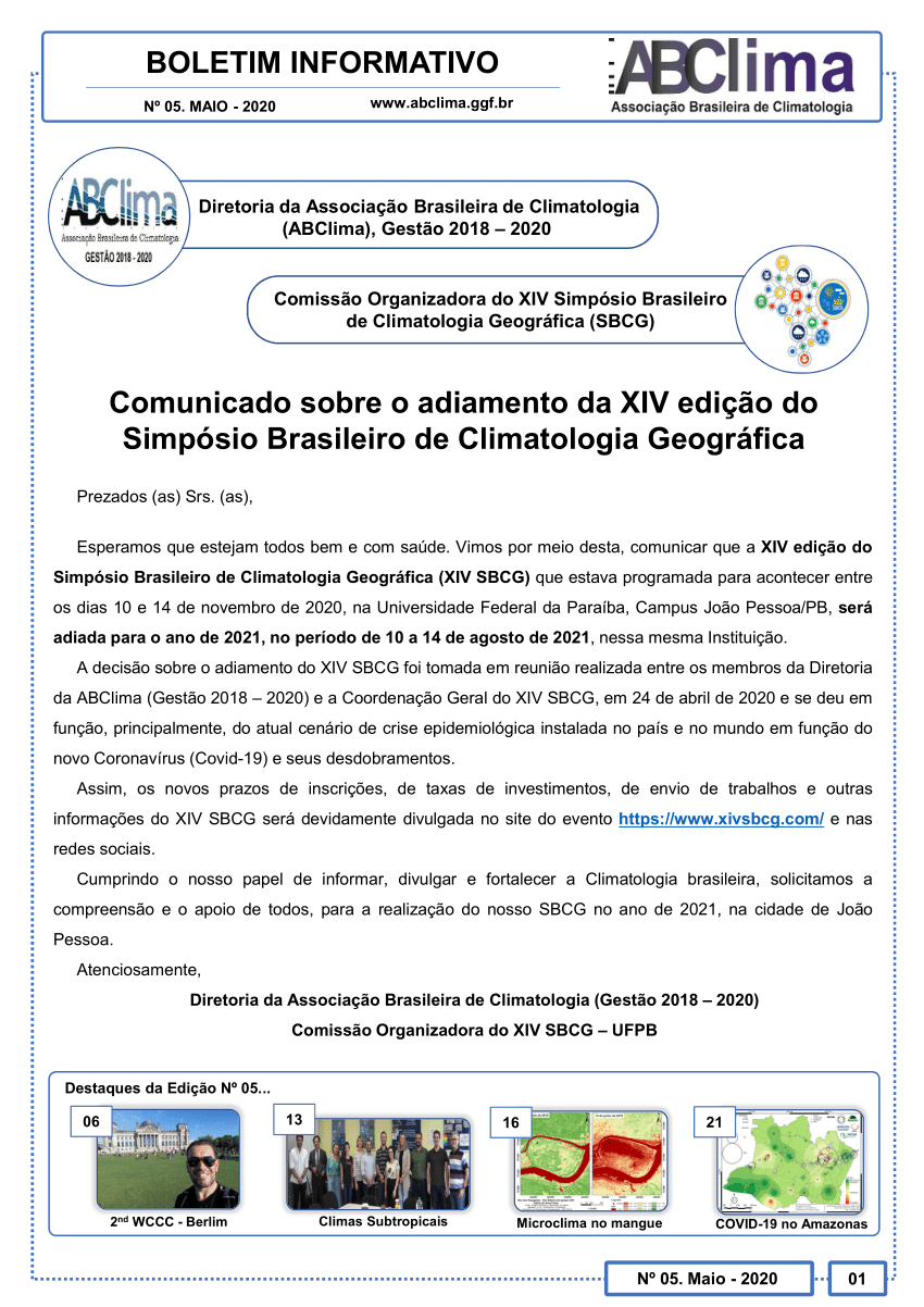 Associação Brasileira de Climatologia - Maria Elisa Zanella Possui