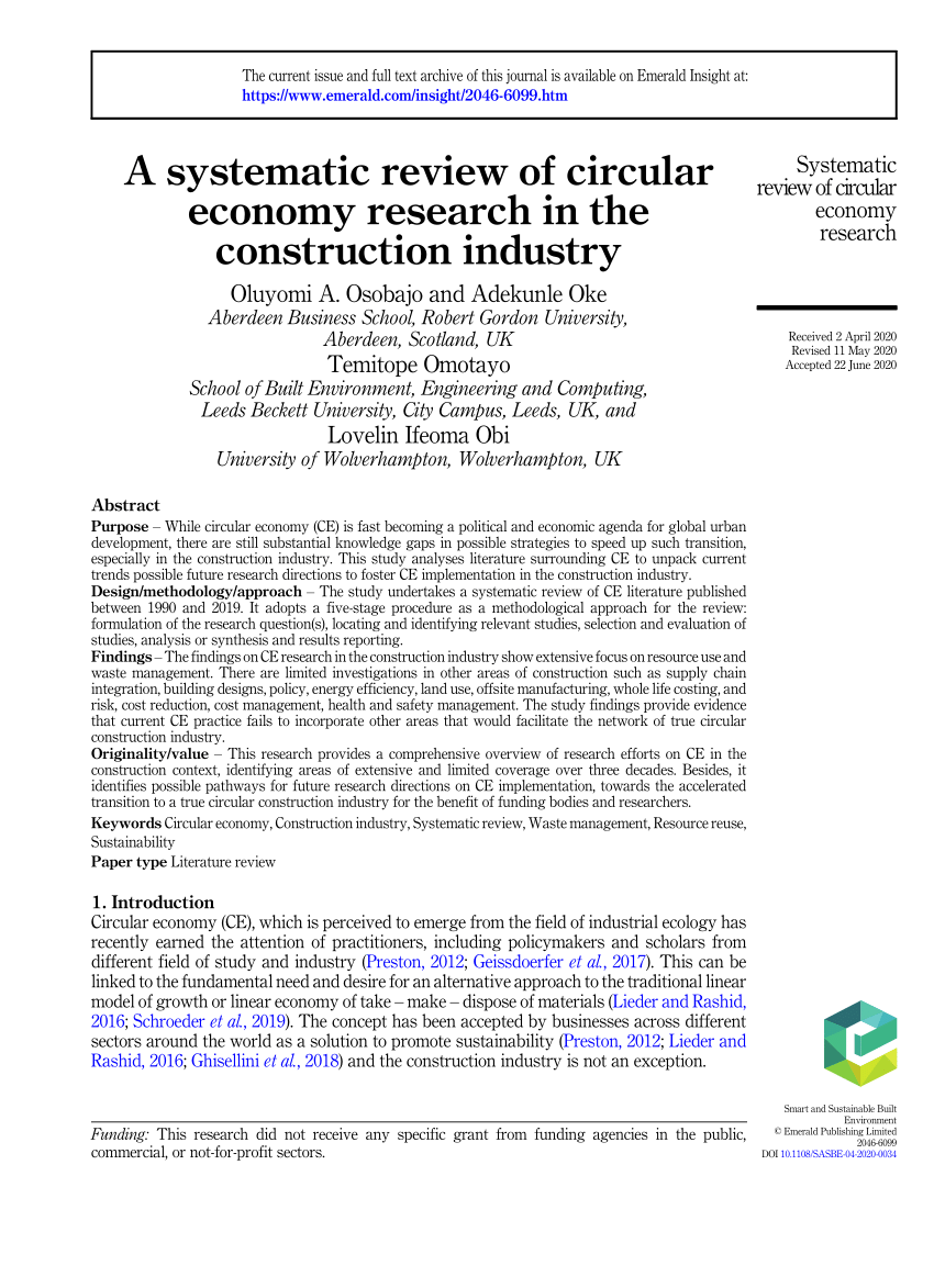 research papers on circular economy