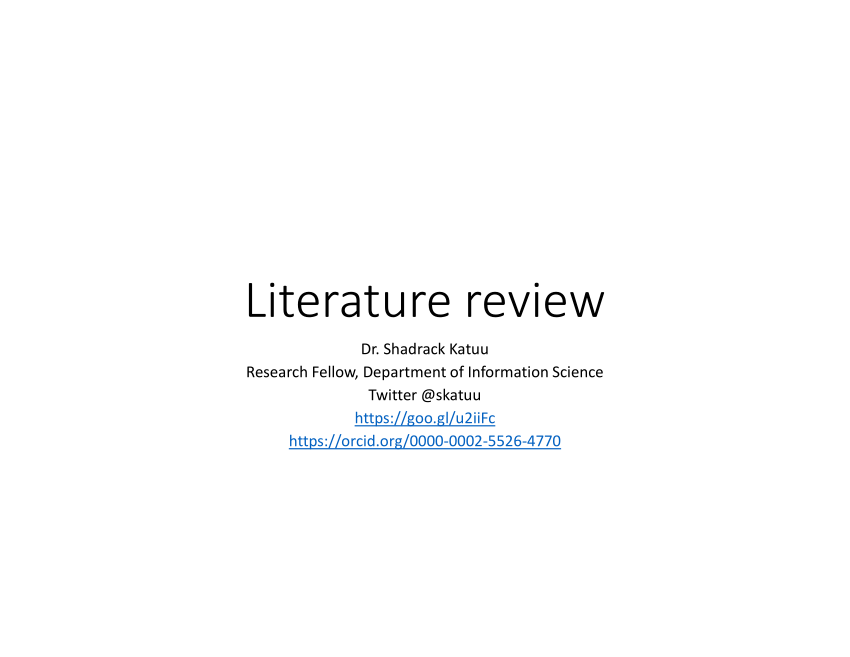 Doctoral level literature review