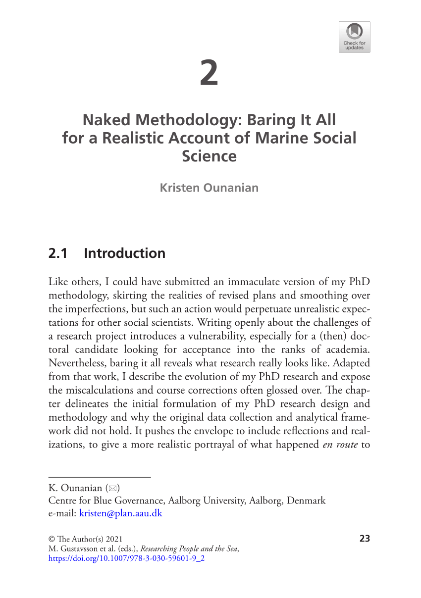 Pdf Naked Methodology Baring It All For A Realistic Account Of